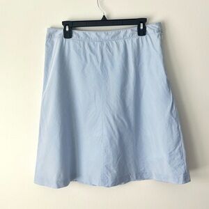 Theory Blue White Pinstripe Skirt Daphine Knee Length Business Professional